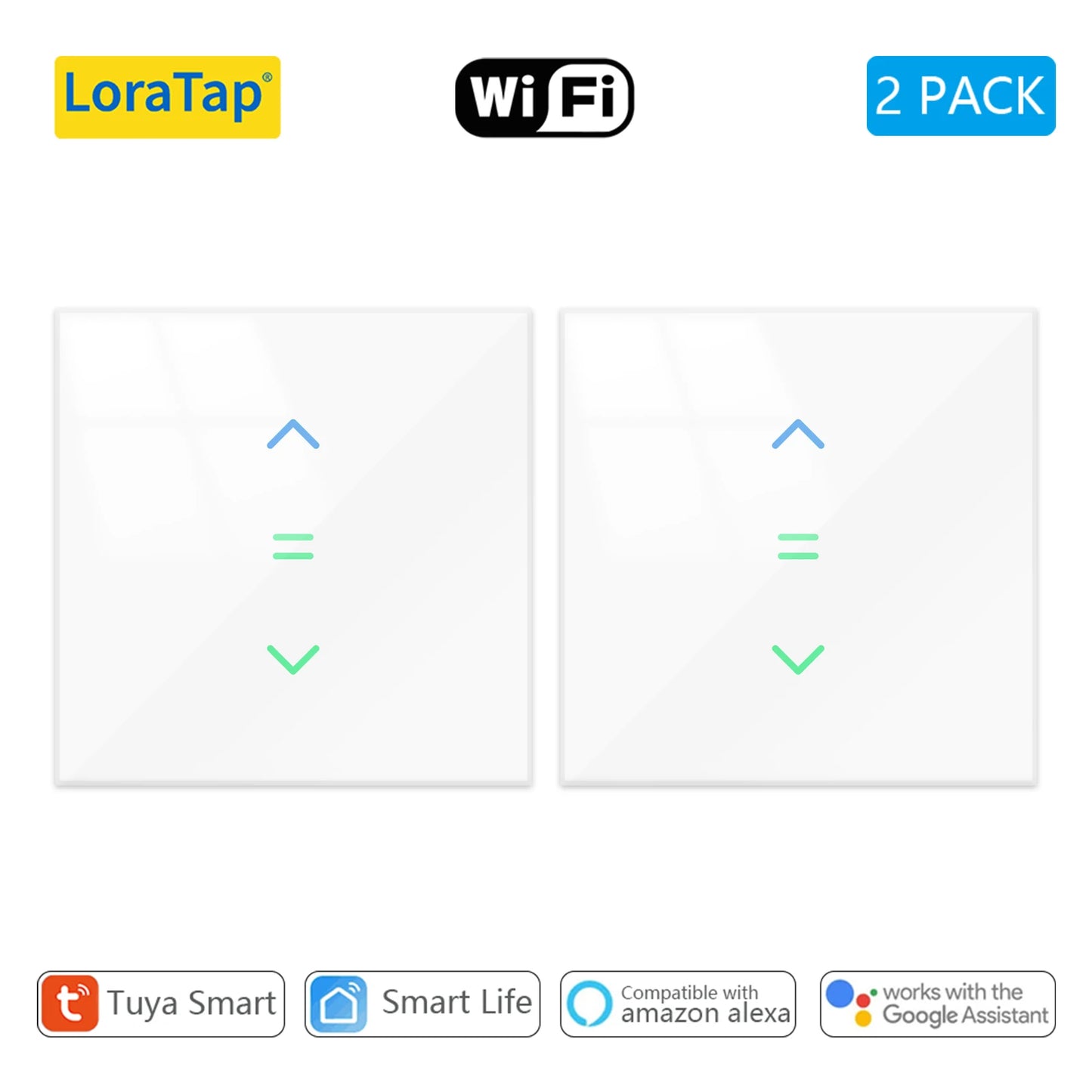LoraTap WiFi Curtains Blinds Roller Shutter Switch Backlight Tuya Smart Life App Remote Control Google Home Alexa Voice