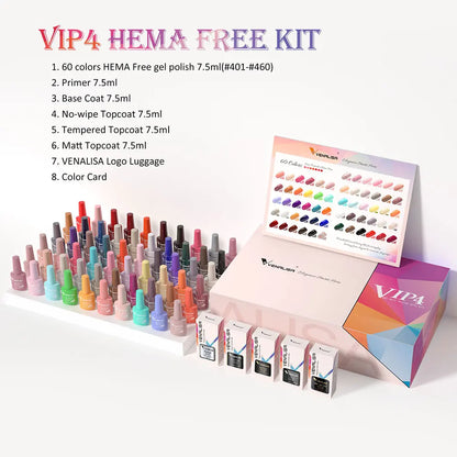 Venalisa Color Gel Nail Polish VIP Kit Full Cover Enamel For Nail Manicure Glitter Sparkle UV Gel Soak Off Nail Gel Polish 7.5ml