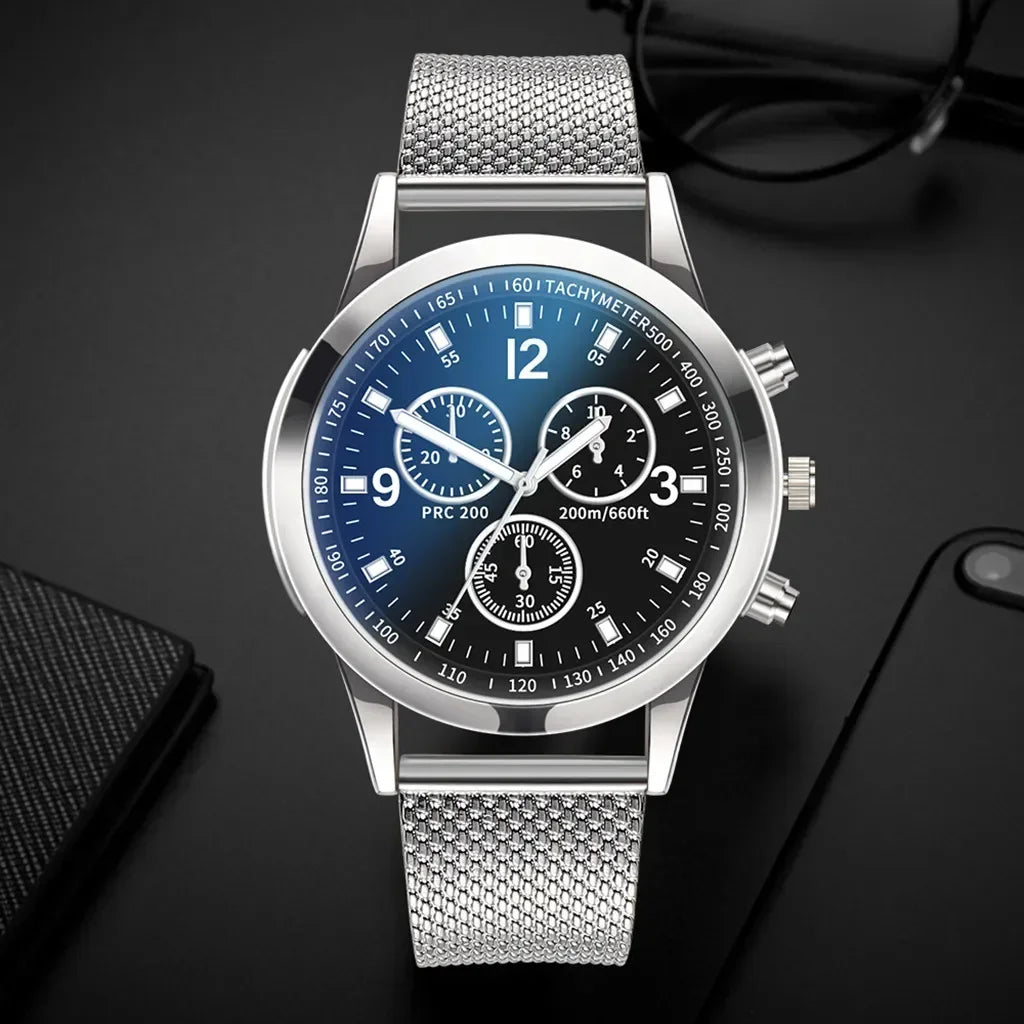 Luxury Quartz Watch for Men Stainless Steel Dial Casual Quartz Wristwatches Bracele Watch Relogio Masculino Часы Мужские