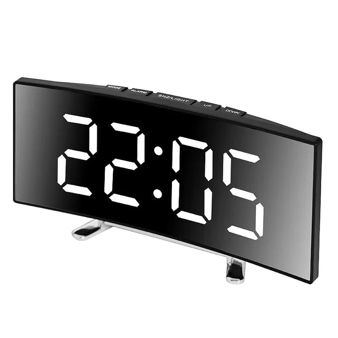 Curved LED Alarm Clock — product image
