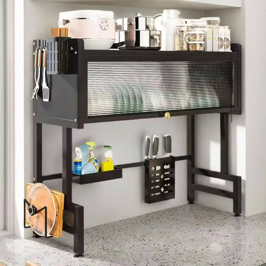 HanTai Over The Sink Dish Drainer Drying Rack 3 Tier Over Sink Dish Rack For A Tidy Kitchen Sink Shelf Organized Space-Saving Di