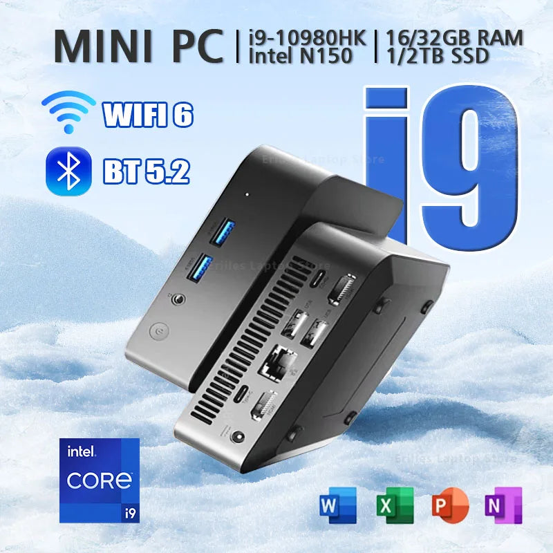 2026 Mini PC Intel Core i9 10980HK Intel N150 Windows 11 16GB 32GB RAM 1TB 2TB SSD 4KHD Pocket Desktop PC Gaming Computer WiFi 6
