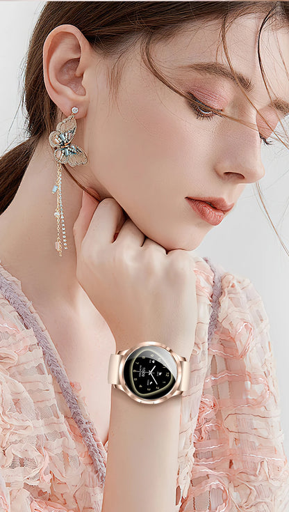 2026New Ultra-thin Women Smart Watch HD AMOLED Full Touch Screen Bluetooth Call Blood Pressure IP68 Waterproof NFC 7.3mm bracele