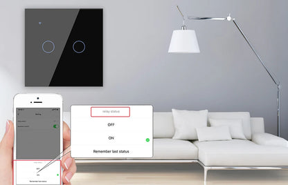 Tuya WiFi Smart On Off Light Switch 220V Power Button Wall Touch Alexa Google Home Voice With Without No Neutral Wire EU Two Way