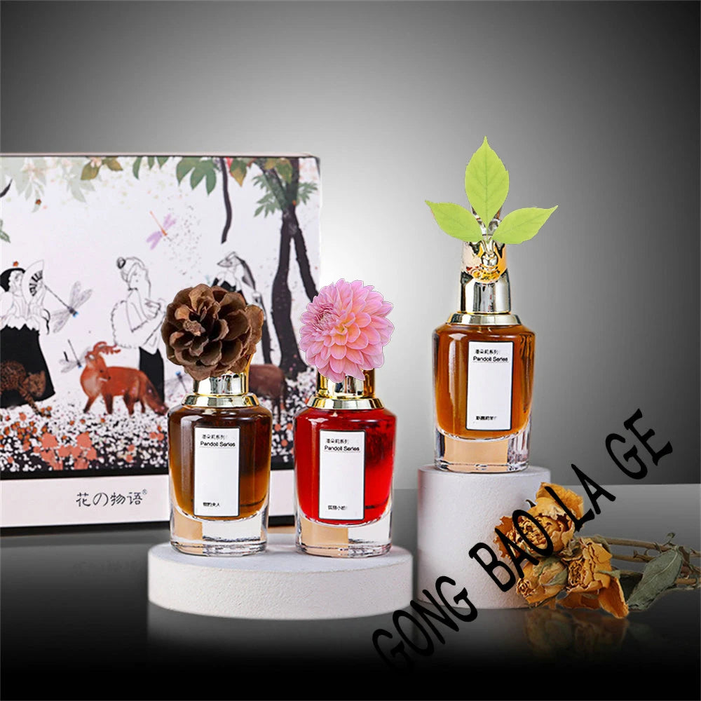 Luxury Brand Women Perfumes And Colognes Men 75ml Eau De Parfum Femme Lasting Fragrance Plant Floral Scent Spray Gift Box 3Piece