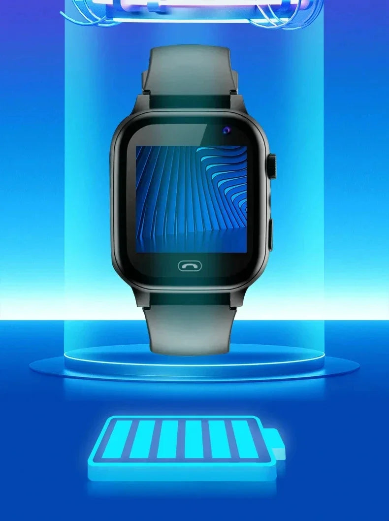 Lenovo 2027 Kids 5G Smart Watch GPS SOS Video Call HD Camera Waterproof SIM Card Support Earphone Child Watch for Boys & Girls