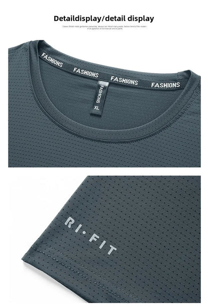 High-Quality Ice Silk T-Shirts Men Plus Size 8XL Male Tshirt Fat Man Tee Shirt Breathable Wearing Tee Tops Running Fast Shipping