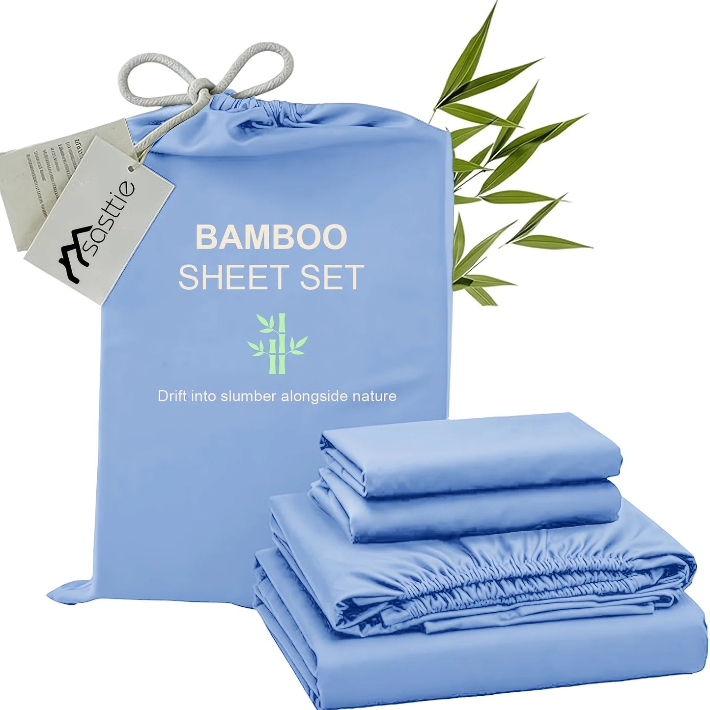 Cooling Bamboo Bed Sheet Set-Bamboo Bed Sheet-Ultra Soft & Breathable Daybed Set-Deep Pocket Up to 16" Hotel Soft Bedding-Perfect for Hot Sleepers Bamboo Bedding Sheets Set - Double Stitching, Lifetime Quality Promise
