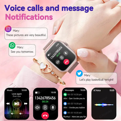 2026 Fashion Women Watch Ultra2 SE Smart Watches 1000mAh 1.85"AMOLED Full Touch Screen BT Call Smartwatch For Android IOS Ladies