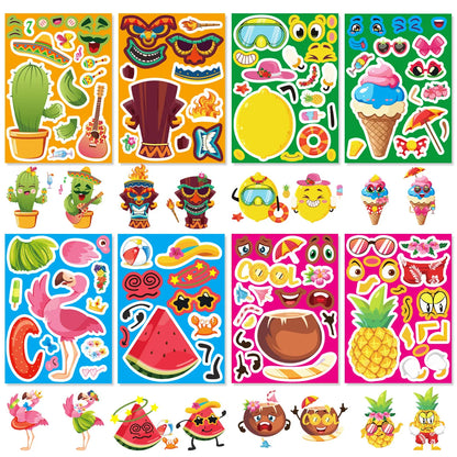 Hawaiian Party Photo Props Decorations Summer Beach Tropical Flamingo Party Supplies Aloha Banner Hawaiian Party DIY Supplies