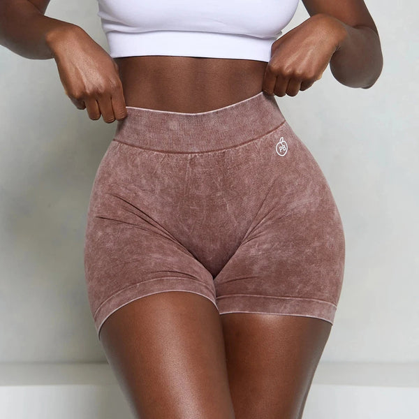 V-Back Scrunch Workout Shorts