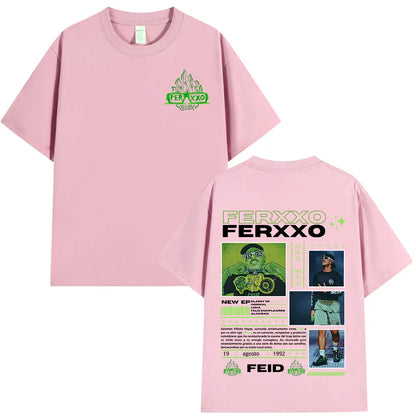 Rapper Feid Ferxxo T-shirt Mens Women Clothing Fashion Hip Hop T-shirts Cotton Casual Comfort Short Sleeve Tee Shirt Streetwear