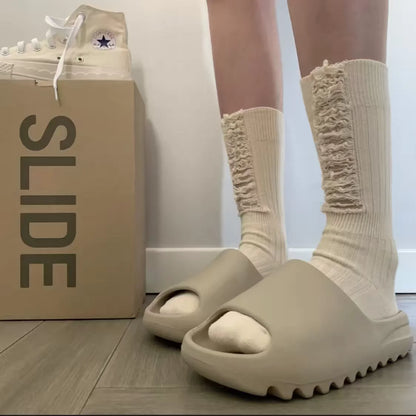 Summer Women Slippers Men Sandals Casual Beach Shoes Soft Bottom Slides Thick Platform EVA Anti-Slip Home Slippers
