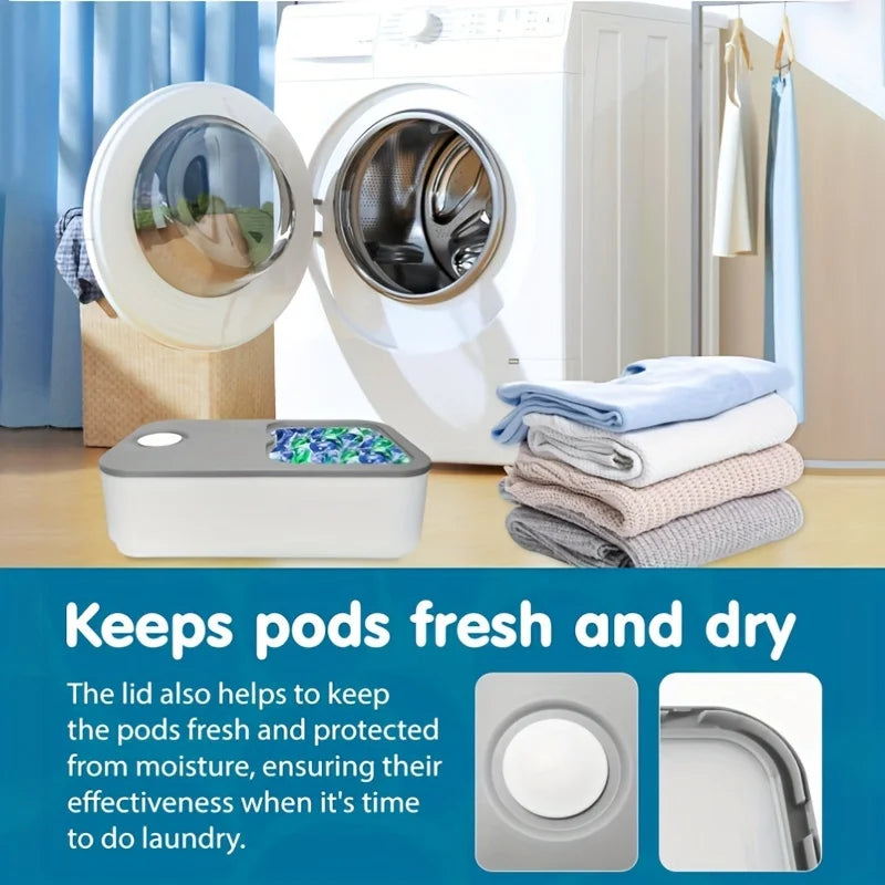 Laundry Pod Container with Sliding Lid, Holds Up to 150 Laundry Pods  Laundry Room Organization and Storage Laundry Detergent
