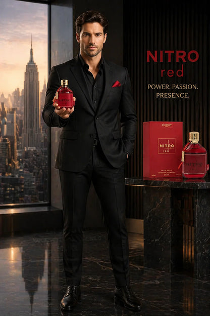 Dumont Nitro Red Intense Cologne High Appeal Unisex Fragrance Vibrant Summer Scent Anniversary Graduation Gift Luxe Mist 100ml