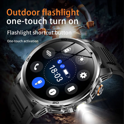 2026 New  Outdoor Smart Watch 1.85inch AMOLED 1000mAh Large Battery 5ATM Waterproof Voice Call Sports Men Fitness Bracelet