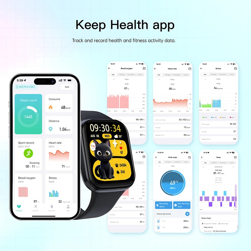2026 Luxury Smart Watch Fitness Heart Rate Monitor Waterproof Sport Smart Band Wrist Smartwatch for Man Woman Android IOS Phones