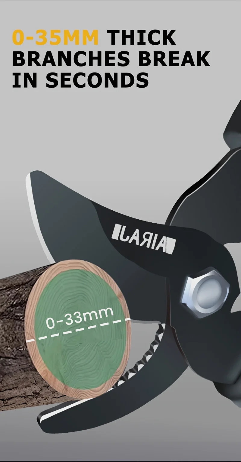 Professional Pruning Shears - Multi-Functional, Anti-Slip Grip, Large Opening, Durable Metal, Green - Ideal for Garden Trimming