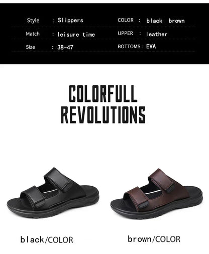 Men Slippers Shoes Solid Color Slip On Casual Beach Slides Mens Thick Sole Anti Slip Shoes for Men 2024 Summer Fashion Sandals