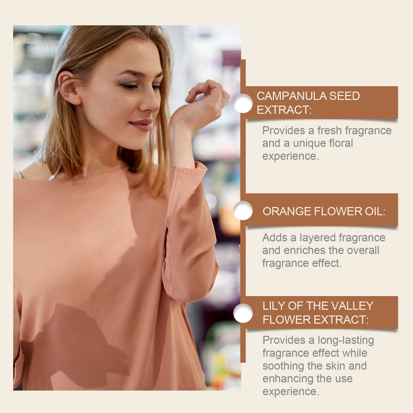 Roxelis Campanula Women's Perfume Eau de Parfum Long-Lasting Bluebell Jasmine Musk Scent Fresh Elegant for Date Daily