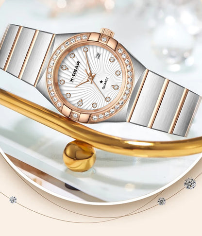 New Luxury Trendy Ladies Watch Luminous Waterproof Stainless Steel Date Woman Watch Fashion Elegant Quartz Women's Watches