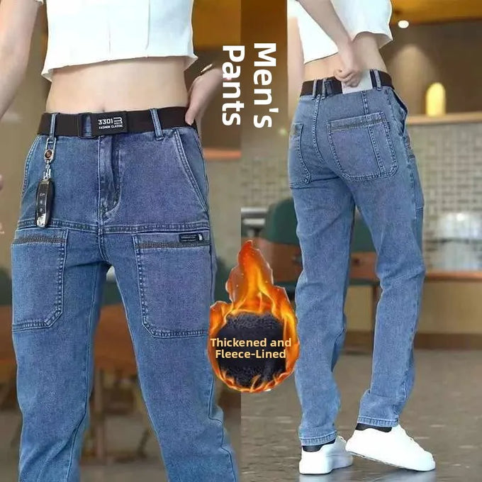 Men's Fleece-Lined Straight-Leg Jeans — product image