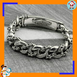 Chunky Cross Cuban-Link Bracelet