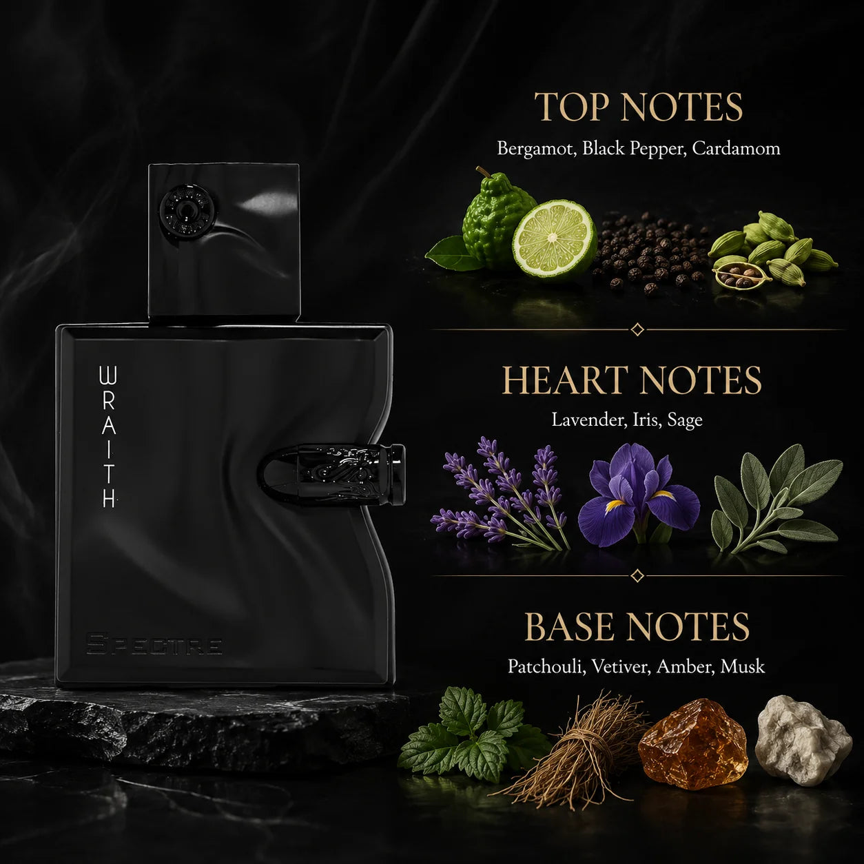 Sculpted Black Bottle Men Eau de Parfum 100ml Glossy Finish Woody Long Lasting Fragrance Luxury Gift Perfume for Male Evening Party Cologne Spray