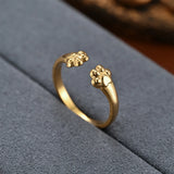 Adjustable Cat Paw Open Ring — view 3