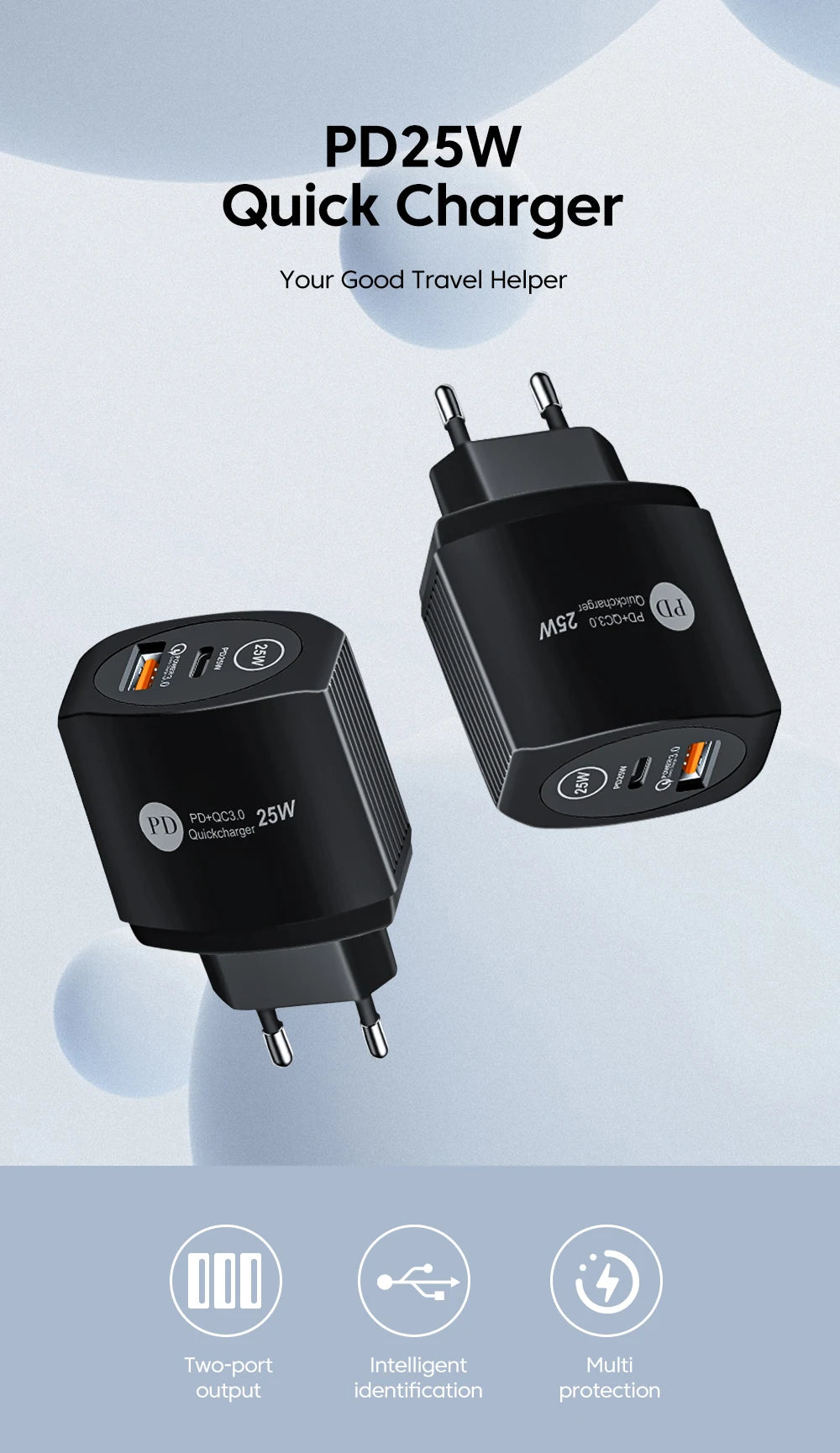 Olaf PD 25W USB C Charger Phone Charger Fast Charging Type C Charger Quick charge 3.0 Adapter For iPhone Xiaomi Huawei Samsung