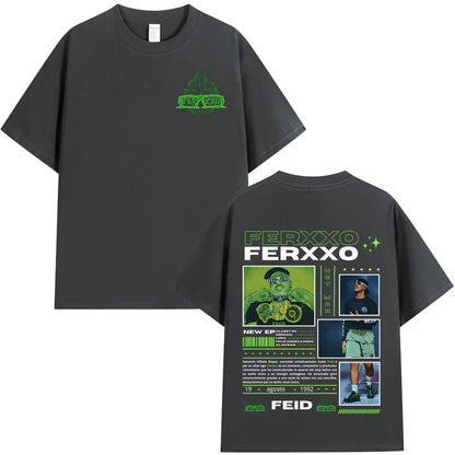 Rapper Feid Ferxxo T-shirt Mens Women Clothing Fashion Hip Hop T-shirts Cotton Casual Comfort Short Sleeve Tee Shirt Streetwear