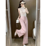 High-Waisted Pleated Wide-Leg Pants