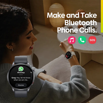 New Zeblaze Btalk 3 GPS Smartwatch 1.43" AMOLED Screen Dual Strap Make/Answer Phone Calls Heart Rate SpO2 Stress Tracking Watch