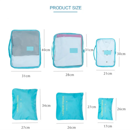6/8Pcs Set Travel Bag Organizer Clothes Luggage Travel Organizer Blanket Shoes Organizers Bag Suitcase Pouch Packing Cubes