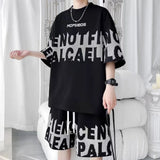 Men's Letter-Print T-Shirt & Shorts Set — view 2
