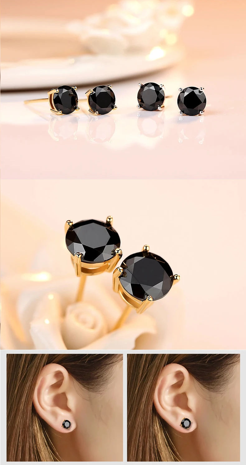 HOT Moissanite S925 Sterling Silver Stud Earrings For Women And Men With 2 Certificates Pass Diamond Test Pen Fine Jewelry