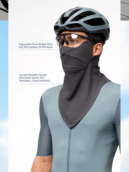 Cycling Face Mask Men Women UV Protection Neck Cover, Sun Protective Neck Warmer Breathable Face Cover Hiking Fishing Ear-Loop