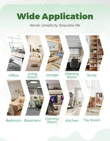2 Rolls Self-Adhesive Wall and Floor Sticker Peel and Stick 15.75x118.11inch Wood Grain and Marble Design Wallpaper Sticker