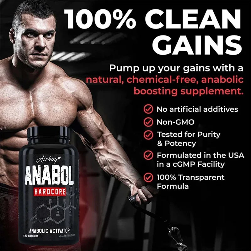 Anabol Hardcore Supplement - Muscle Growth, Improved Endurance, Stress and Mood Relief, and Overall Health