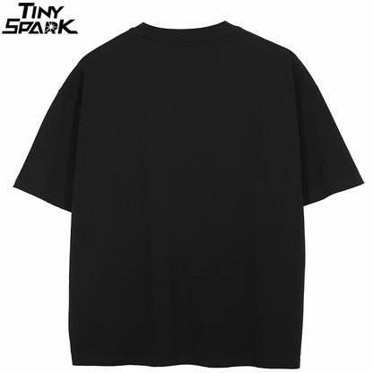 T-Shirt Streetwear Shadow Graphic T Shirt Cotton Hipster Men Tshirt Unisex Tops Tees Black Hip Hop Clothing