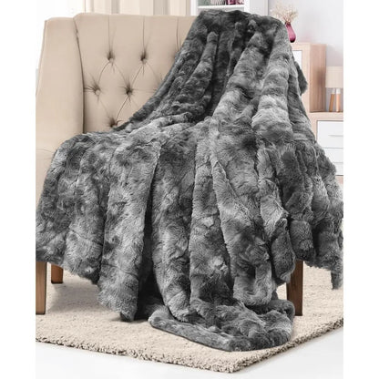 Cozy 50x65 Minky Throw Blanket for Couch or Bed, Plush Cover for Living Room Decor