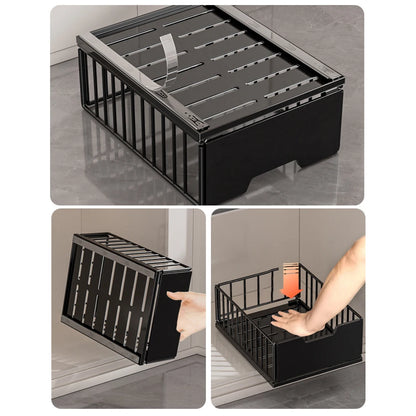 Pull Out Cabinet Organizer, Carbon Steel Foldable Slide Out Drawers Storage Rack For Kitchen Cabinets Bathroom Cabinet Organizer