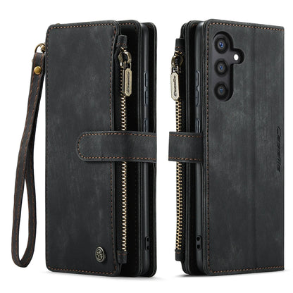 Leather Zipper Wallet Case For Samsung Galaxy A14 A15 A16 A17 A24 A25 A33 A34 A35 A36 A53 A54 A55 A56 A71 A72 4G 5G Phone Cover