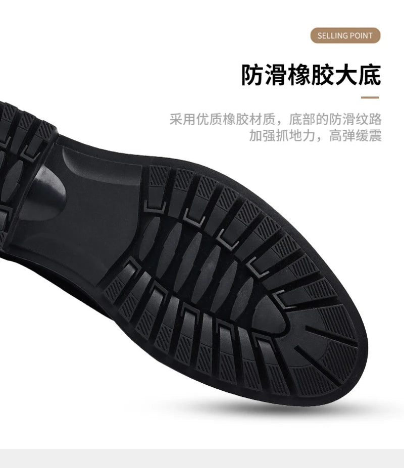 Mens Black Genuine Leather Textured Lace Up Chunky Sole Oxfords Formal Business Office Groom Wedding Daily Wear Shoes Fashion
