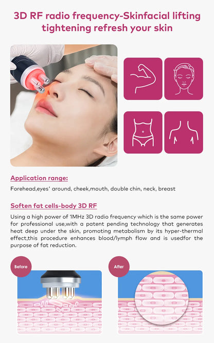 4 in 1 80K Cavitation Ultrasonic Body Slimming Machine Beauty Devic  Facial Massager Skin Tighten Face Lifting Vacuum Suction
