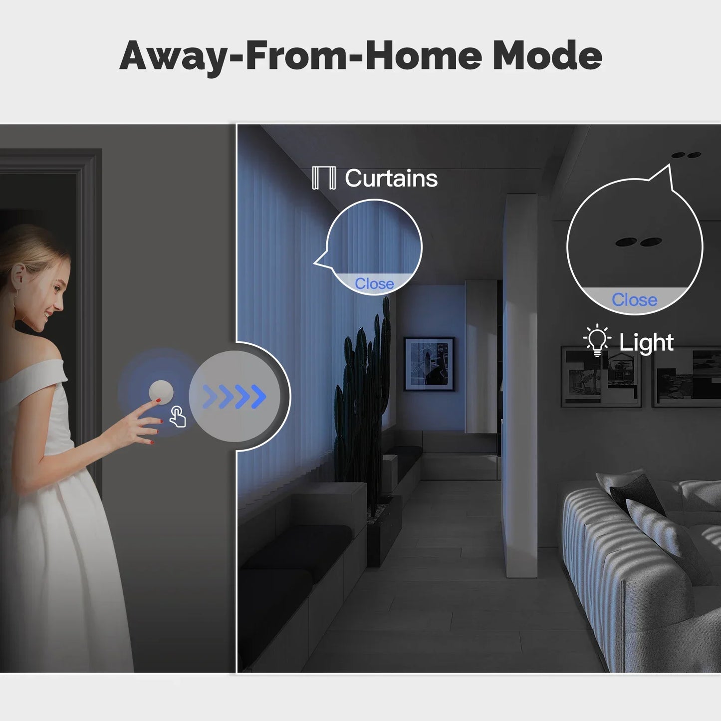 MOES ZigBee Smart Wireless Button Scene Switch Tuya BatteryPowered Mobile Setting Multi-scene Linkage Wireless Remote Controller