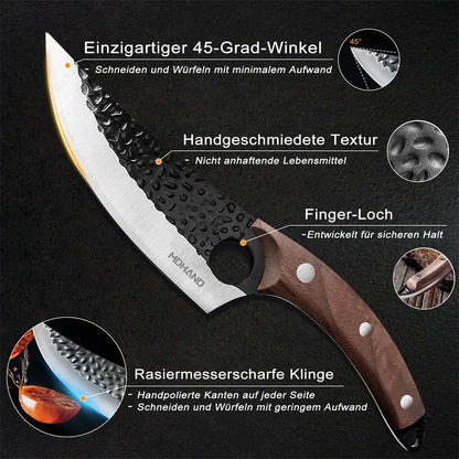 MDHAND Ultra-sharp and Wear-resistant Boning Knife, Stainless Steel Meat Cleaver, Outdoor Cooking Cutter Butcher knife Cutter