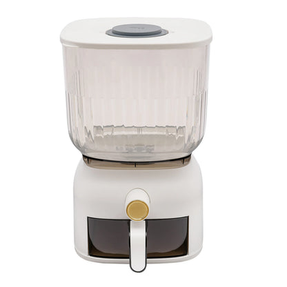 22Lbs Rice Dispenser,Large Sealed Grain Storage Container with Rice Cup Food Dispenser Kitchen Organizer for Rice, Beans, Grains