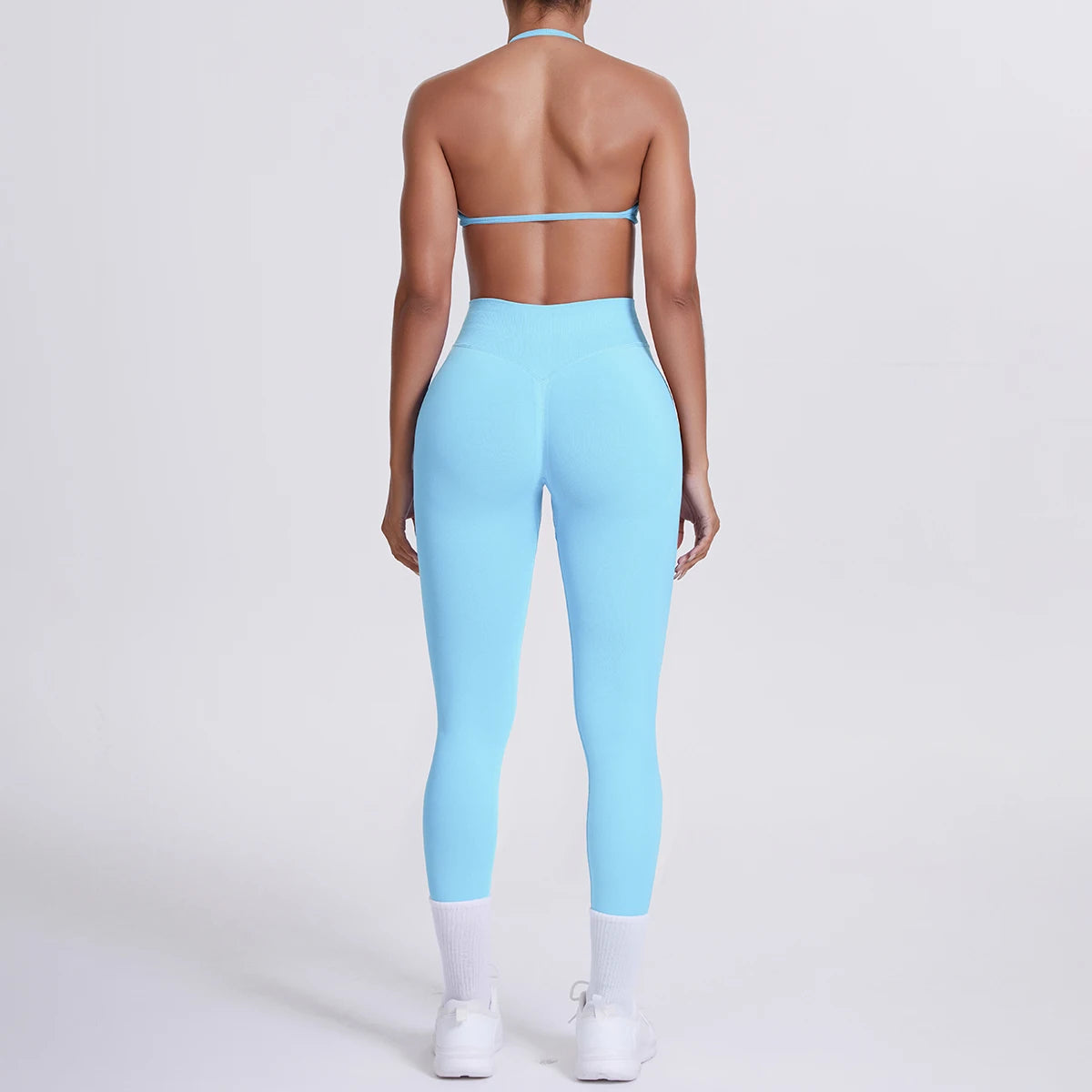 Women 2pcs Patchwork Sport Yoga Suit Training Sleeveless Sport Gym Tops Tummy Control Slimming Booty Leggings Yoga Suit Sports
