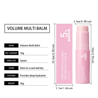 PDRN Pink Collagen Volume Multi Balm Stick Face & Body Balm for Under-Eyes, Neck, Forehead, Smile Lines,  Radiance Care K-Beauty